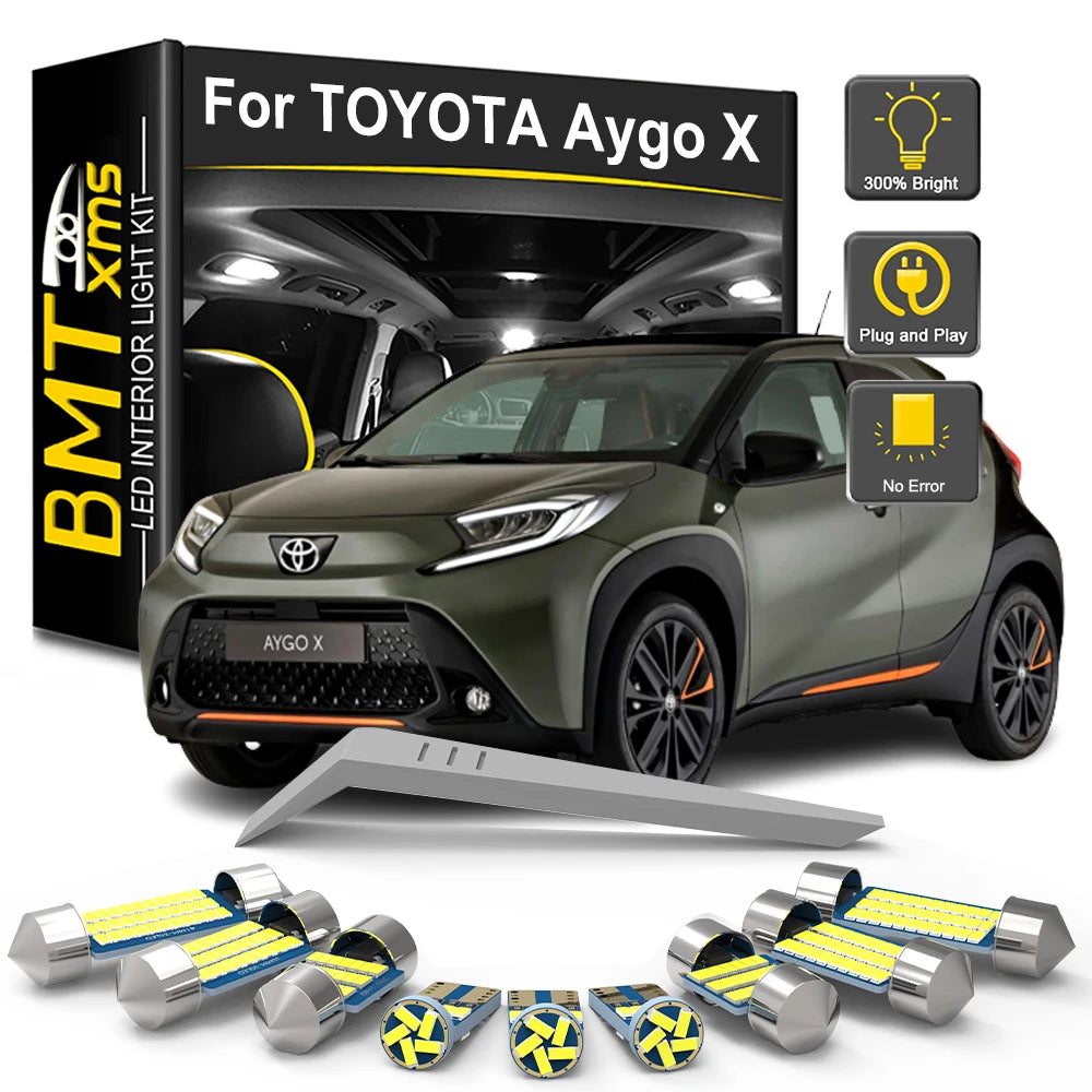 8-Piece LED Interior Light Kit for Toyota Aygo X - Canbus Error-Free Bulbs | AUTOKITSHOP