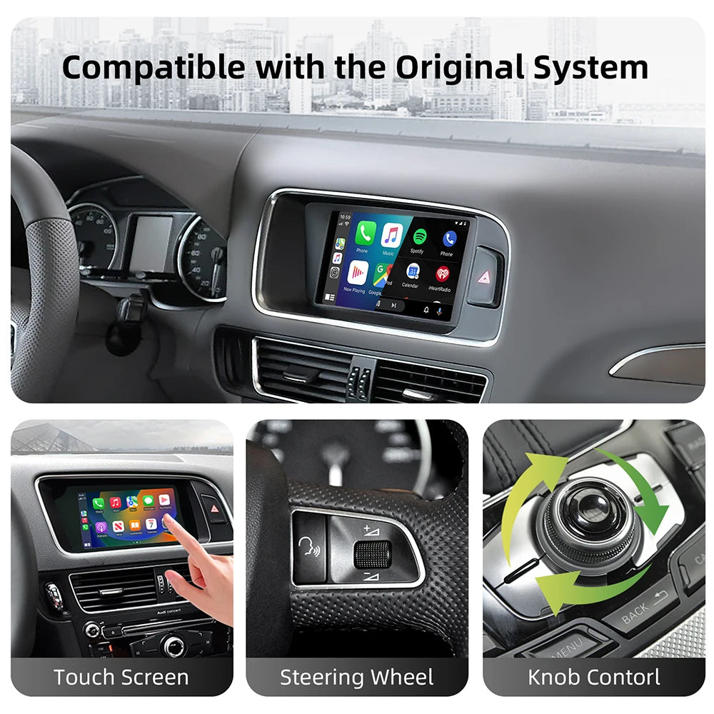 Wireless CarPlay Android auto for Audi A4, A5,Q5 2008-2018 6.5"/7" Screen, MMI 3G with Car