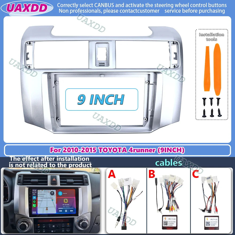 2Din DVD Voiture Cadre Audio Adaptateur DeMontage tableau Bord Garniture Kits Panneau Faça