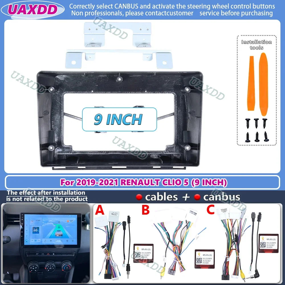 9Inch For Renault Clio 5 Lutecia 2019-2021 Car Radio GPS MP5 Stereo Android Player Head Un