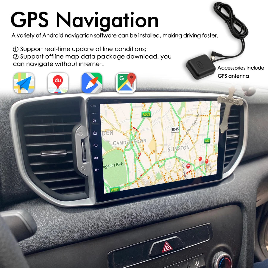 Android 14 8+128GB AI Voice Control Wireless CarPlay DSP Car Radio For KIA Sportage 4 QL 2