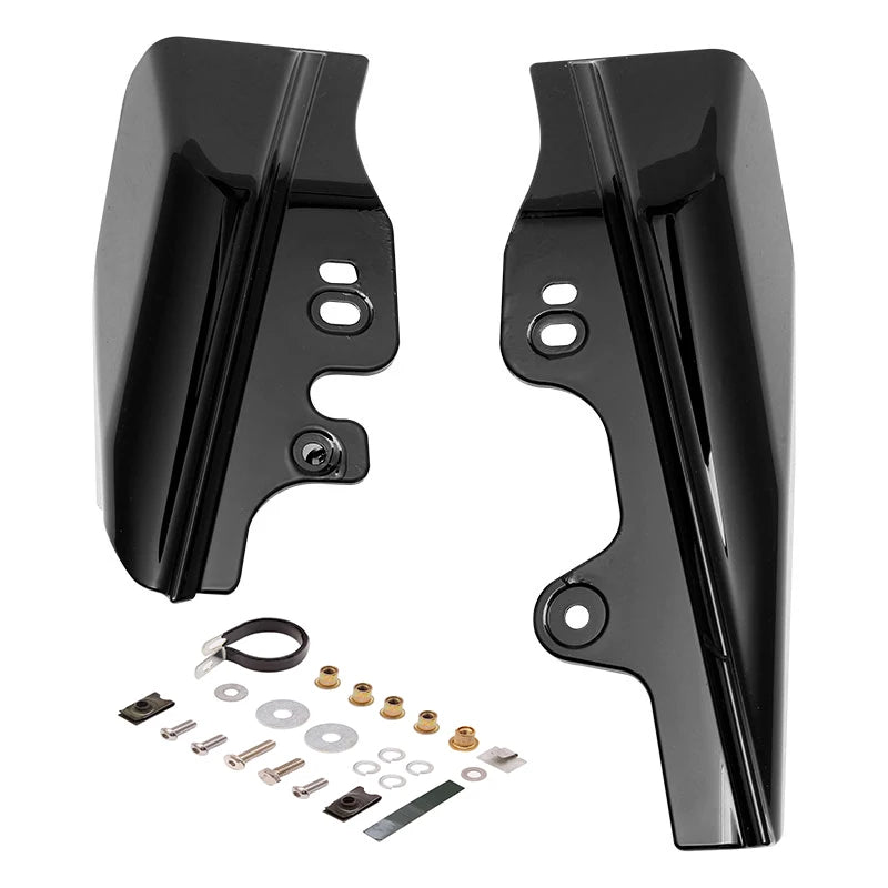 Motorcycle Black Mid-Frame Air Deflector For Harley Touring Street Electra Glide Road King FLHR  - Automotive LED Light
