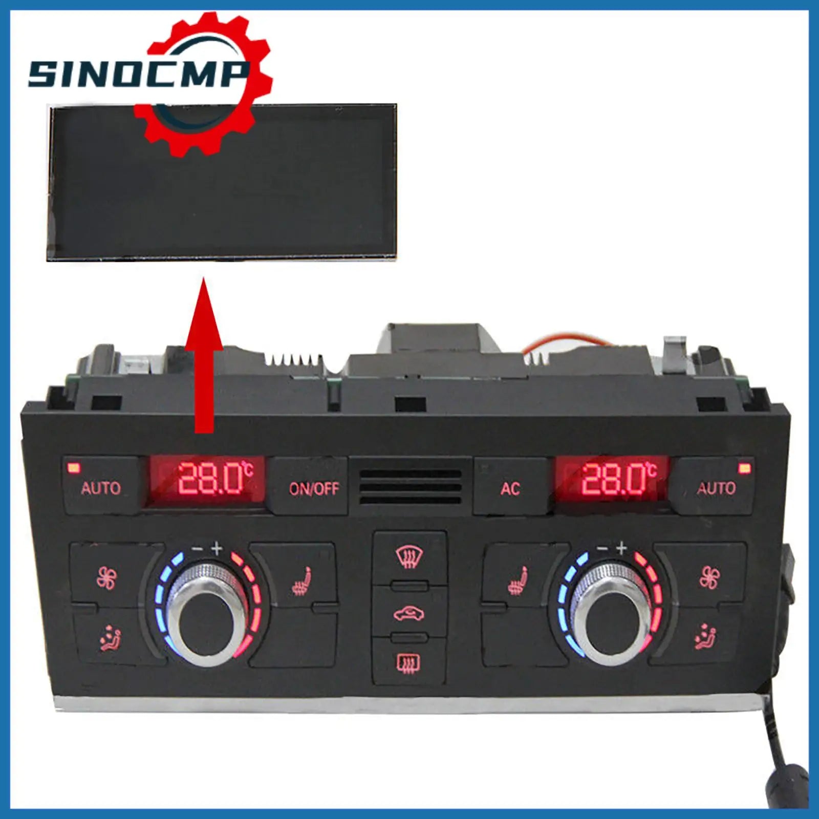 New LCD Display Screen Air Conditioning Panel Unit Display LCD Pixel Repair For Audi A6 (4