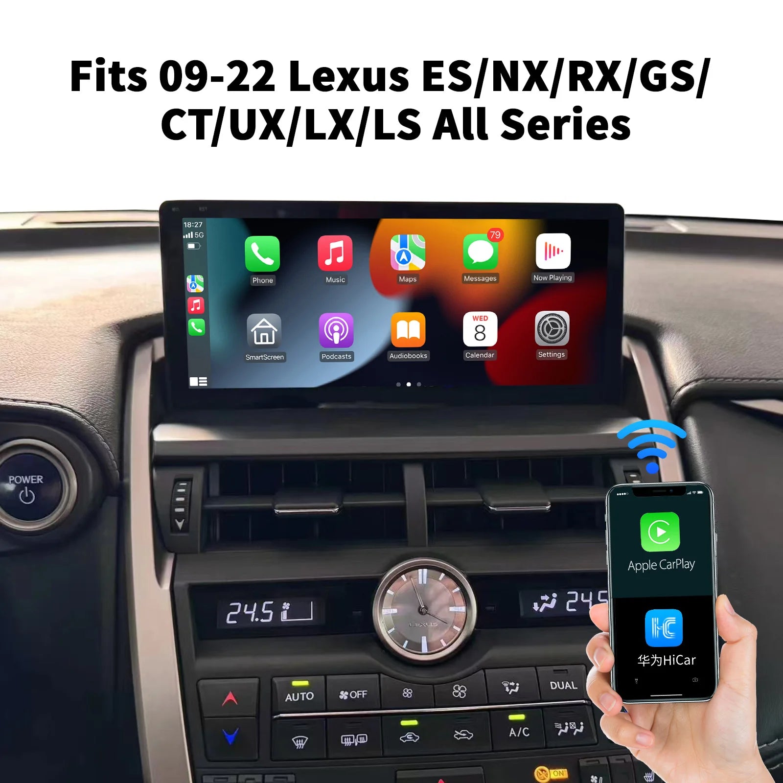 1920*720 Wireless Carplay and Android Auto for Lexus ES200 NX200 RX200 RX300 RX270 Car Mul | AUTOKITSHOP