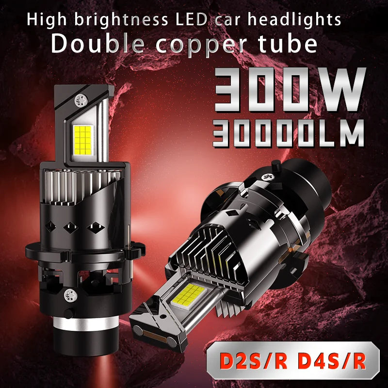 D SERIES D2S D4S LED Headlight Bulbs D1S D3S Canbus 30000LM D2R D4R Auto Bulbs 300W Car La