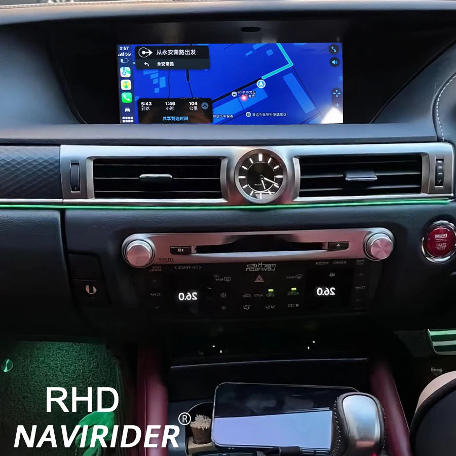 CarPlay Screen For Lexus GS GS200 GS250 GS300 GS350 GS450 2012-2020 12.3 Inch RHD Android