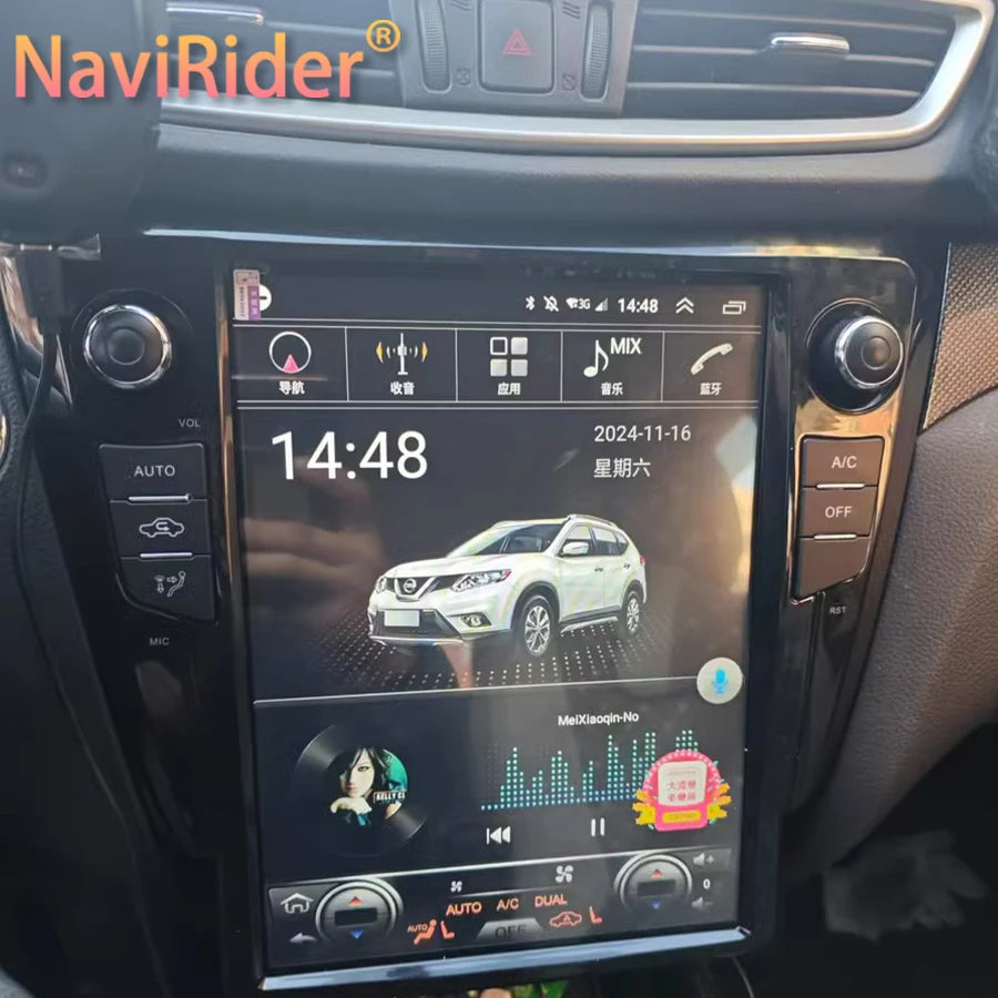 12.1inch For Nissan X-Trail J11 Qashqai Rouge 2014 -2019 Android 14 Multimedia GPS Navigat
