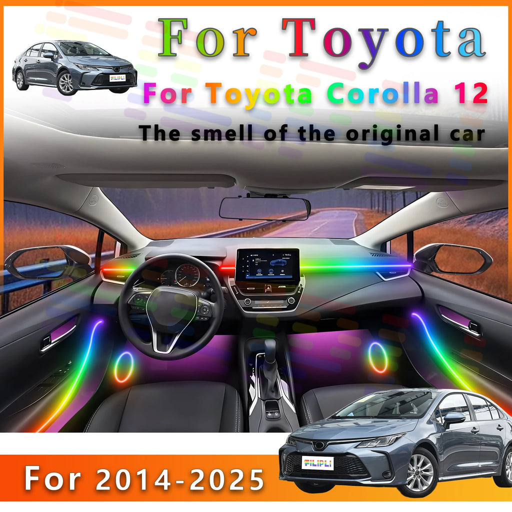 For Toyota Corolla 2014-2025 year Innovative hidden installation vehicle cabin LED ambiance light... | AUTOKITSHOP