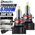 7700000LM 3D 360 H7 LED Car Headlight Bulb Canbus H8 H9 H11 Fog Lights 9006 HB4 9005 HB3 9