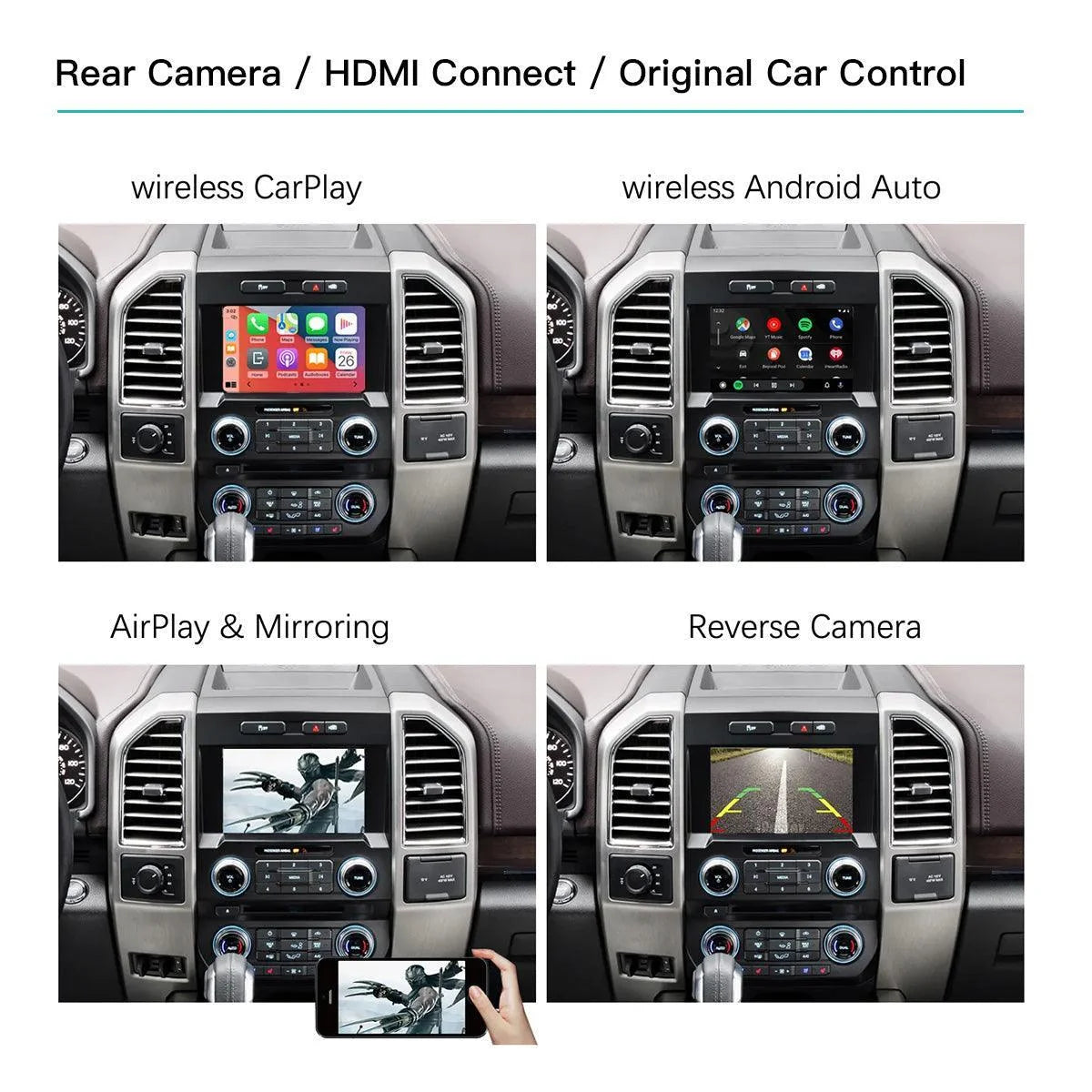 Wireless Carplay Android Auto for Ford Sync2 System Explorer Focus Fiesta C-max Edge F-150