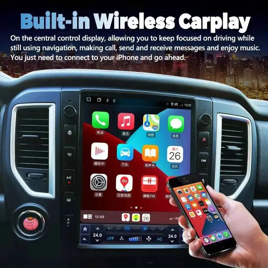 Android14 GPS Carplay 13inch 2din Screen For Nissan Titan 2016-2018 Car Multimedia Video P | AUTOKITSHOP