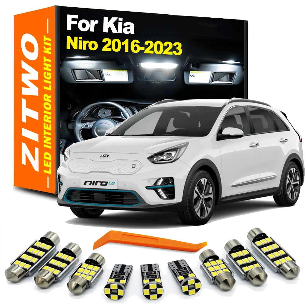 ZITWO 13Pcs Canbus For Kia Niro EV Plug-in 2016 2017 2018 2019 2020 2021 2022 2023 LED Interior  - Canbus LED Car Light