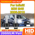 20000LM HID Xenon Headlight Bulbs 35W Auto Headlamps 12V LED Car Lights 6000K For Infiniti