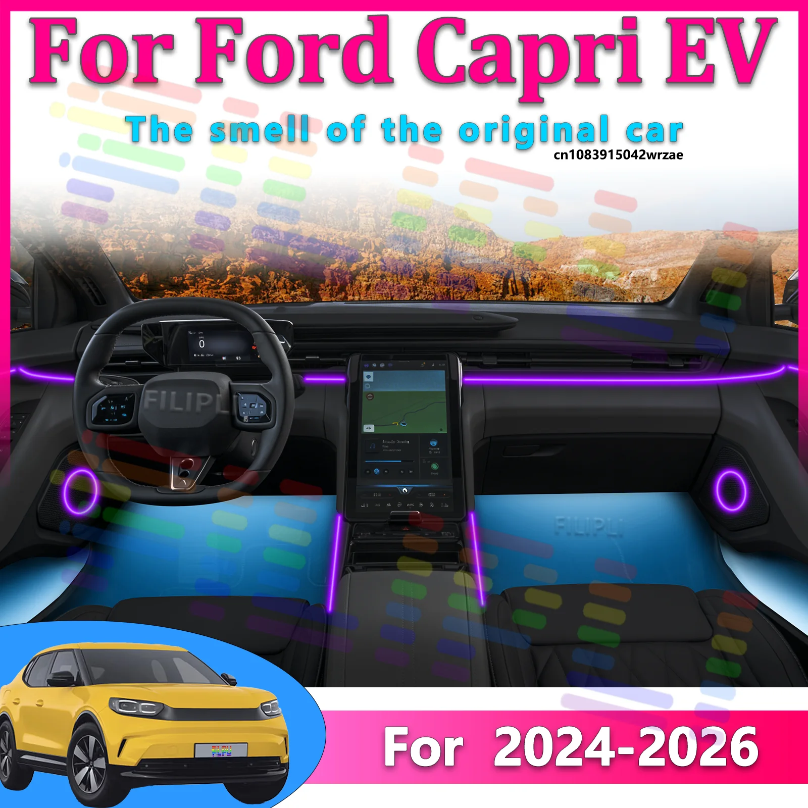 64 RGB - Neon Strip - for Ford 2024-2026 - App Control - Car Interior Lighting | AUTOKITSHOP