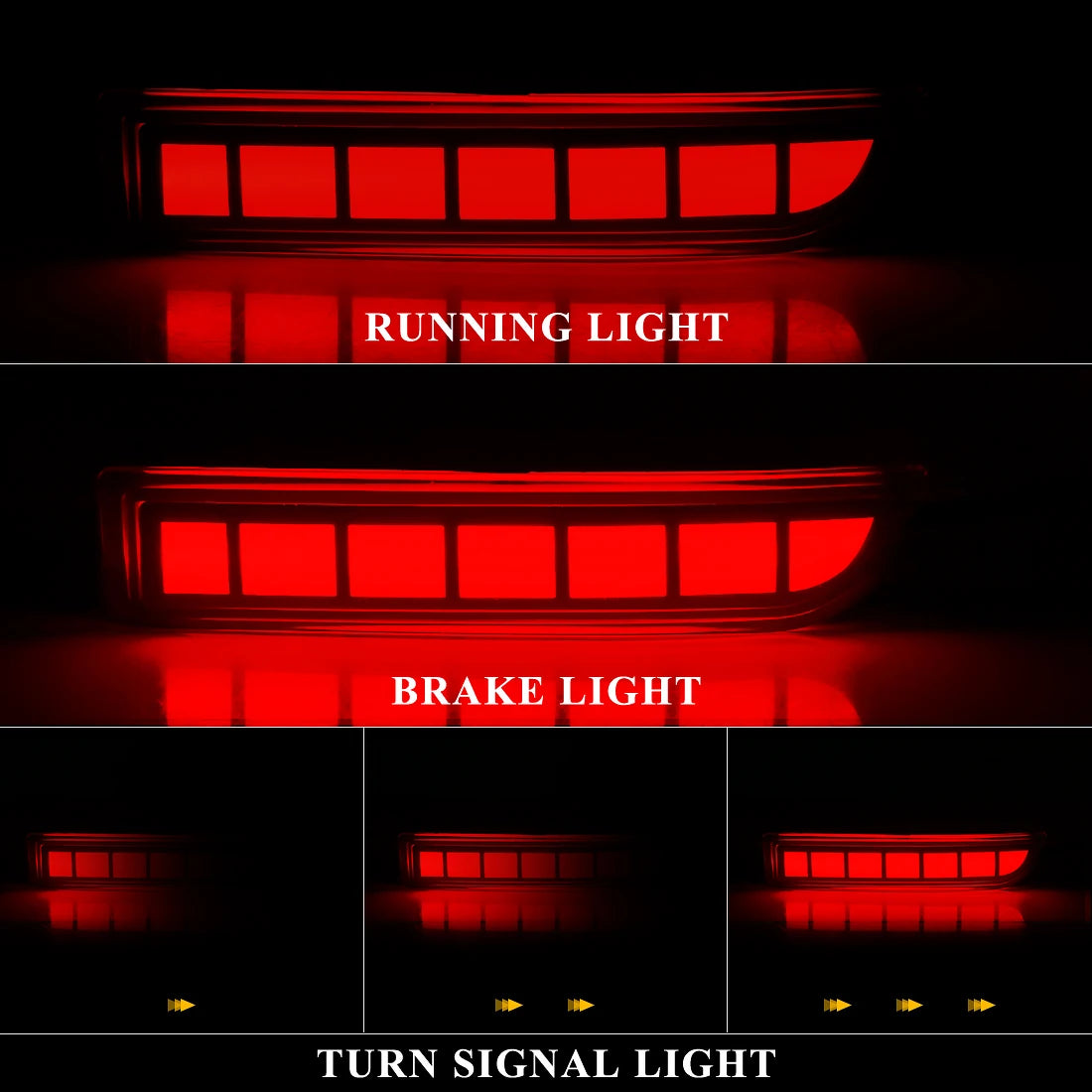 LED Rear Bumper Reflector Lights for Toyota RAV4 2006 2007 2008 2009 2010 2011 2012 For PR | AUTOKITSHOP