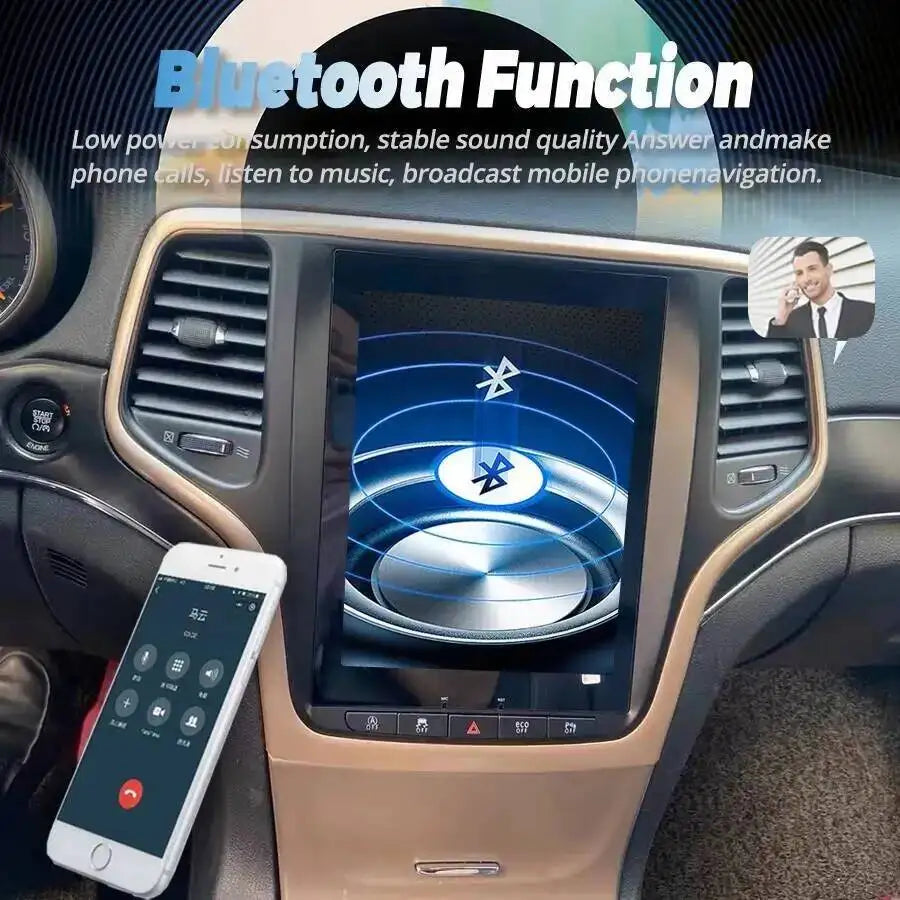 10.4'' Carplay Screen Car Radio For JEEP Grand Cherokee 2014-2023 GPS 2Din DSP Android 15