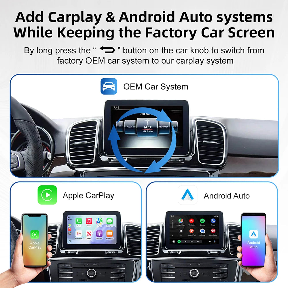 Wireless CarPlay Android Auto Decoder Box CarPlay Interface For Mercedes Benz GLE GLS CLS  | AUTOKITSHOP
