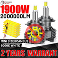 1900W 2000000LM H7 LED Car Headlight Canbus 360 H1 9005 HB3 9006 HB4 Turbo Bi Led Projecto