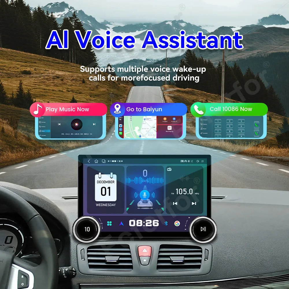 Upgrade 11.5 Inch Full HD Touch Screen Android 15 Stereo Wireless CarPlay GPS Navi Car Rad