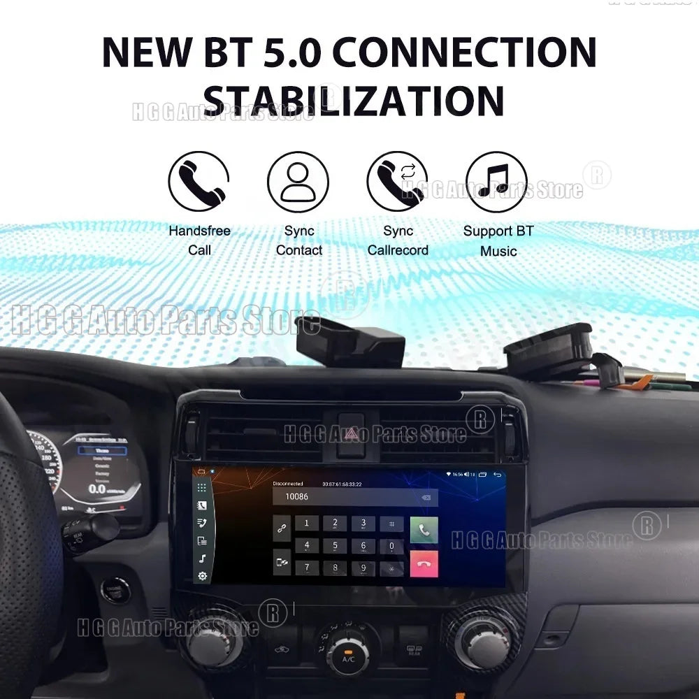 hgg 12.3" Car Radio For Toyota 4Runner 2010 2011 2012 2013-2023 Multimedia Video Player St