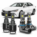 BEVINSEE H15 LED Headlight Bulb & 9006 LED Fog Light Set for VW Golf MK6 MK7 for Audi A3 f