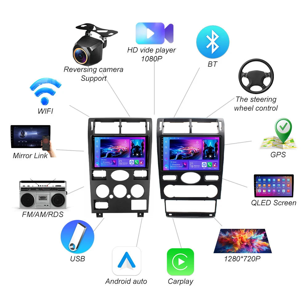 Android 16 Car Radio For Ford Mondeo Mk 3 2000 2001 2002 2003 2004 2005-2007 Carplay Andro | AUTOKITSHOP
