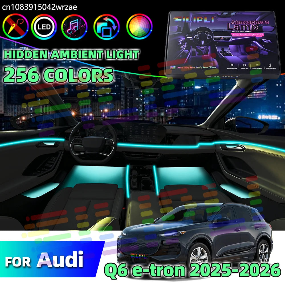 64 RGB - Ambient Light - for Audi Q6 2025-2026 - Car Interior Lighting | AUTOKITSHOP