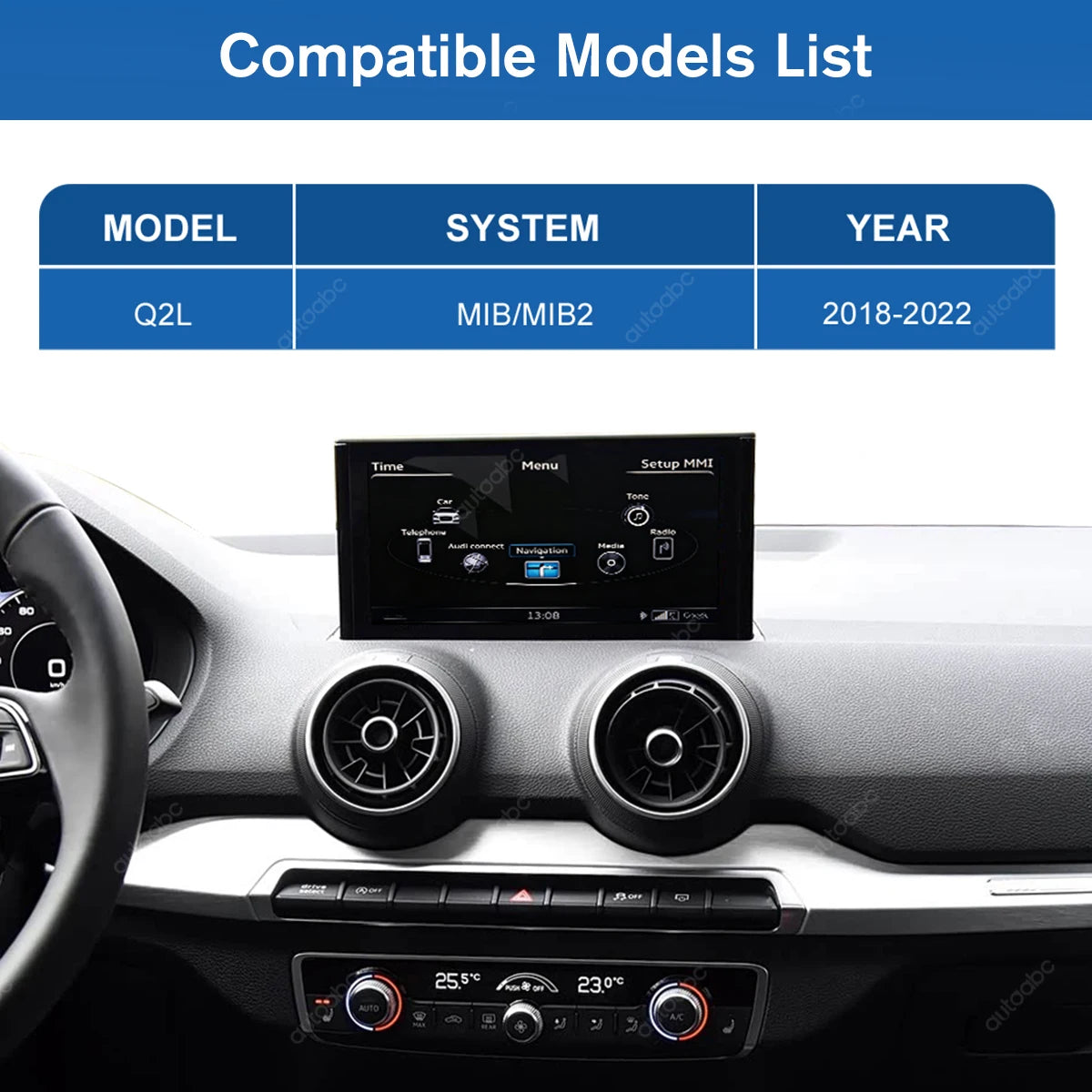 12.3" Ultra-thin Linux Screen for Audi Q2L 2018 - 2022 Wireless Carplay HD Touch Screen Mu | AUTOKITSHOP
