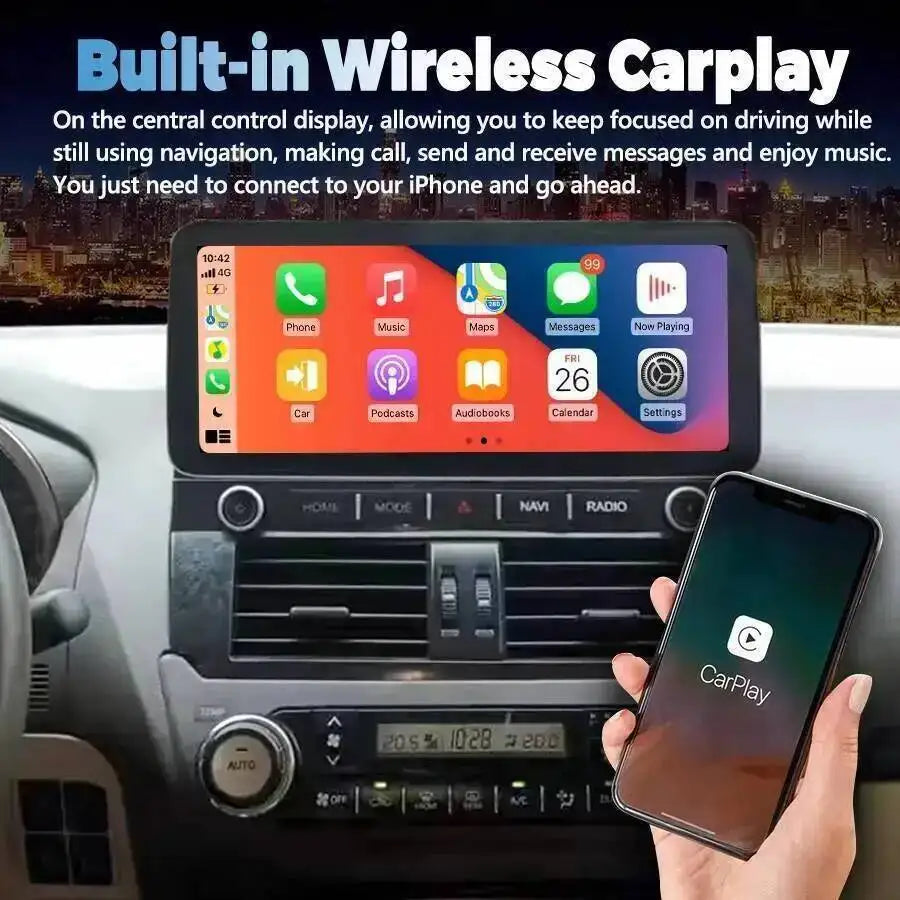 12.3inch Android 15 Screen Car Radio For Toyota Land Cruiser 150 Prado LC150 FJ150 2010-20 | AUTOKITSHOP