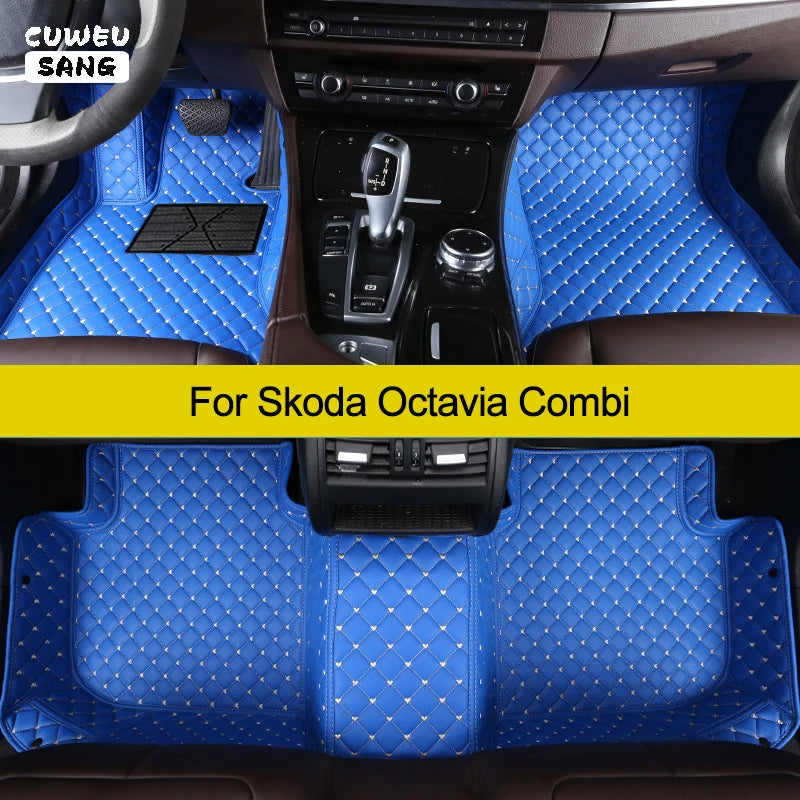 CUWEUSANG Custom Car Floor Mats For Skoda Octavia Combi Auto Carpets Foot Coche Accessorie | AUTOKITSHOP