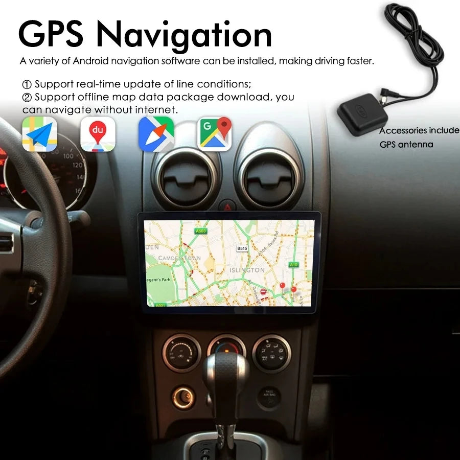For Nissan Rogue 2009 - 2015 Android 14 Car Multimedia Video Player Auto radio GPS Stereo