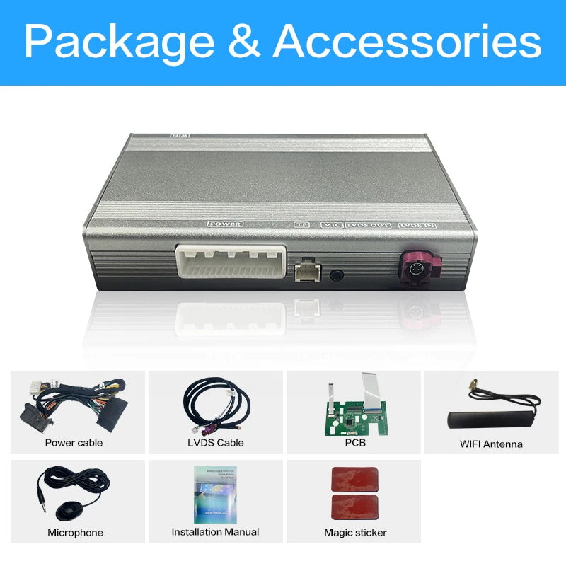 Wireless CarPlay For Dodge Ram 2014-2017 Smart Android Auto Adapter Support Mirroring Medi