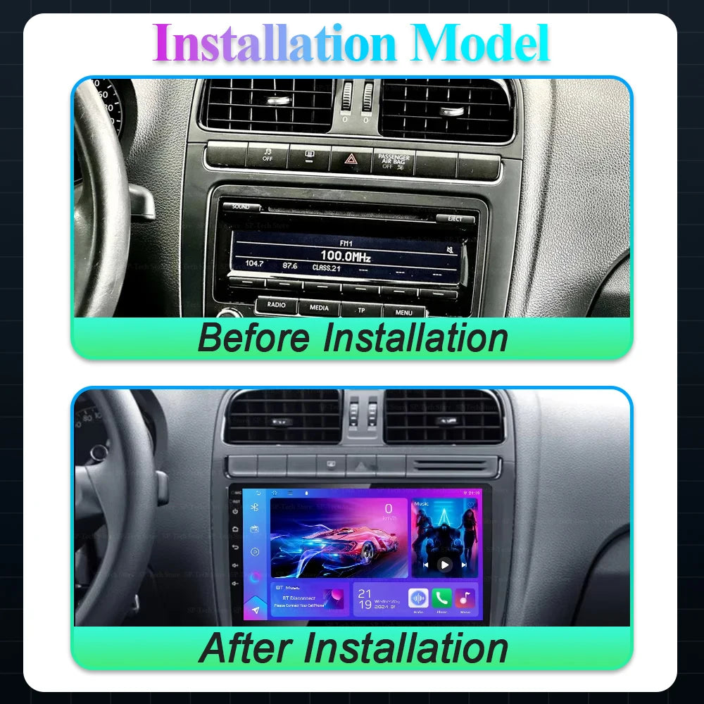 Android 16 For Vw Volkswagen Polo 5 2008-2017 Car Radio Multimedia Video Player Gps naviga | AUTOKITSHOP