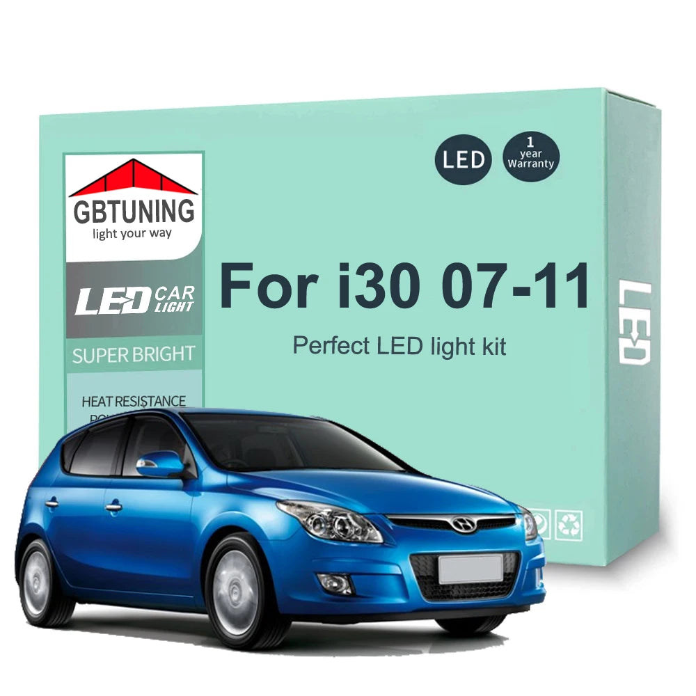 11-Piece LED Interior Light Kit for Hyundai i30 FD - Canbus Error-Free Bulbs | AUTOKITSHOP