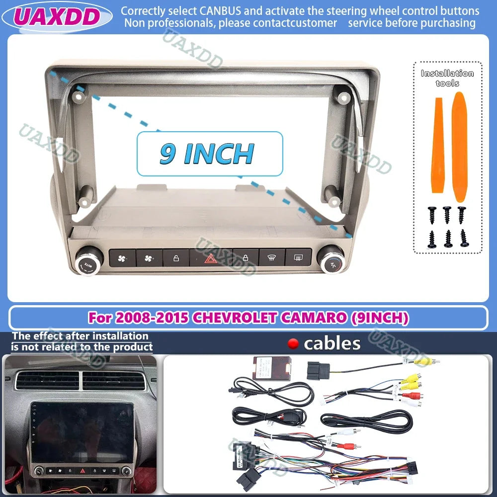 For 2008-2015 CHEVROLET CAMARO 9INCH Car dvd fascias video dashboard audio multimedia fram