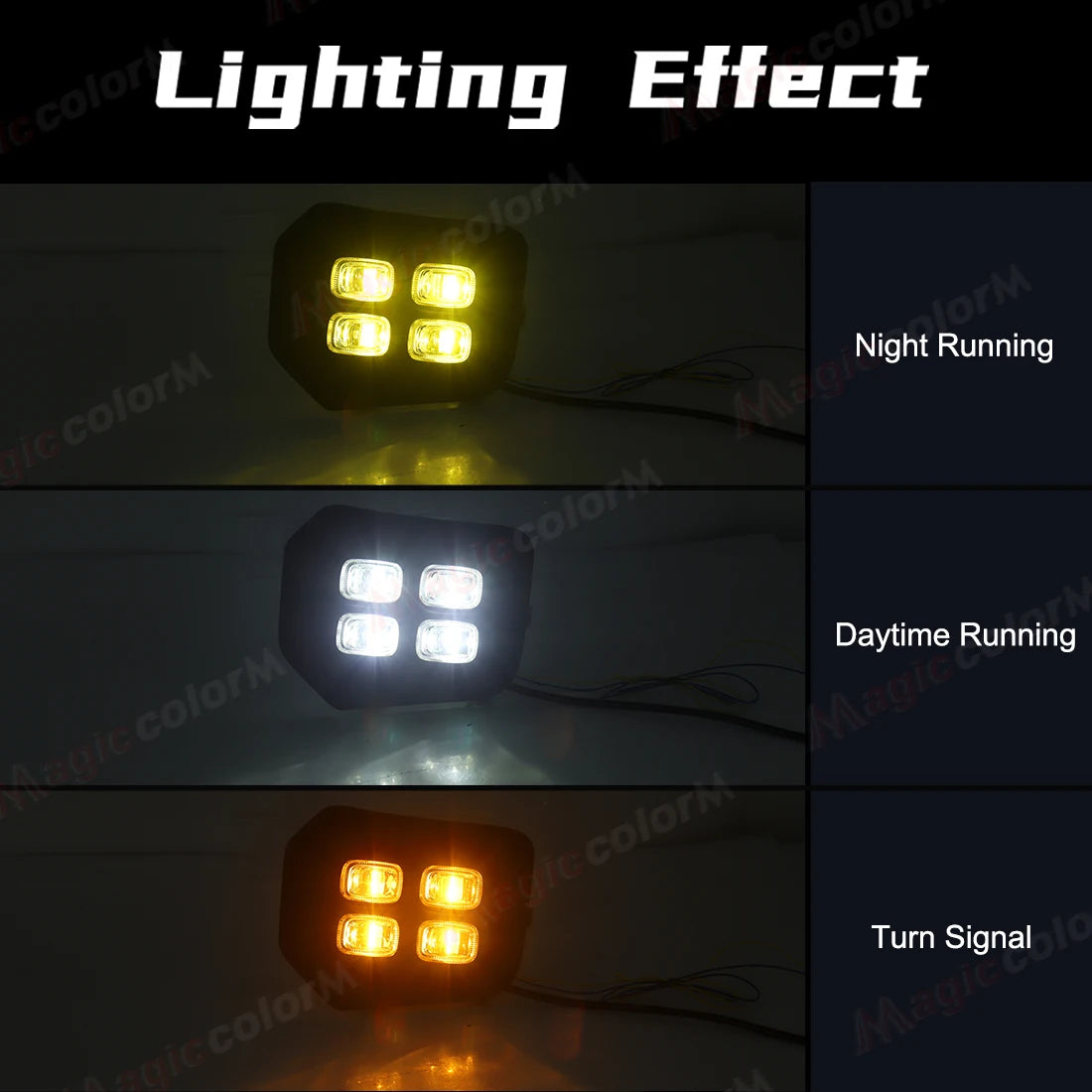 LED DRL For Toyota Tacoma 2016 2017 2018 2019 2020 2021 2022 2023 Turn Signal Lamps Daytim | AUTOKITSHOP