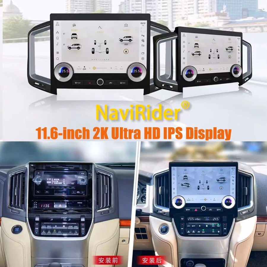 11.6inch Android Screen Car Radio For Toyota Land Cruiser LC200 GXR VXR 2008-2021 GPS Navi | AUTOKITSHOP