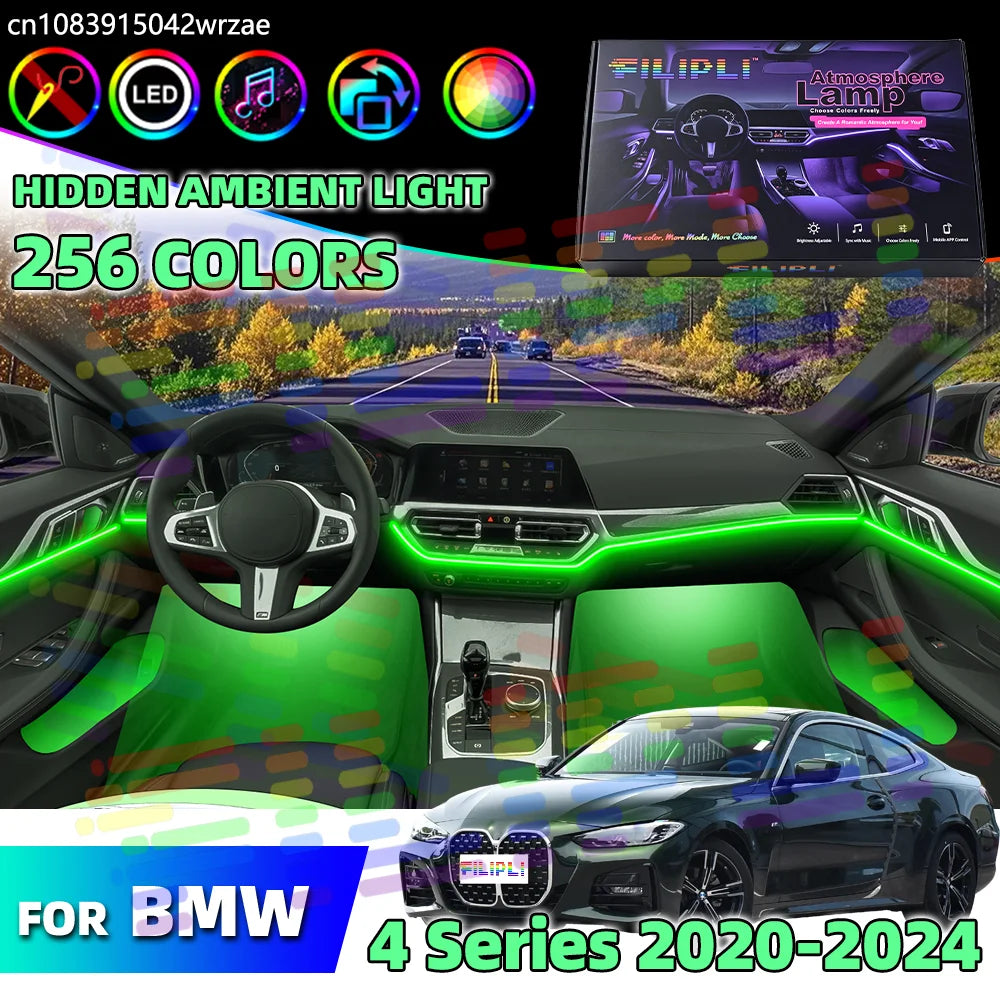 64 RGB - Neon Strip - for BMW G26 G23 G22 - Car Interior Lighting | AUTOKITSHOP