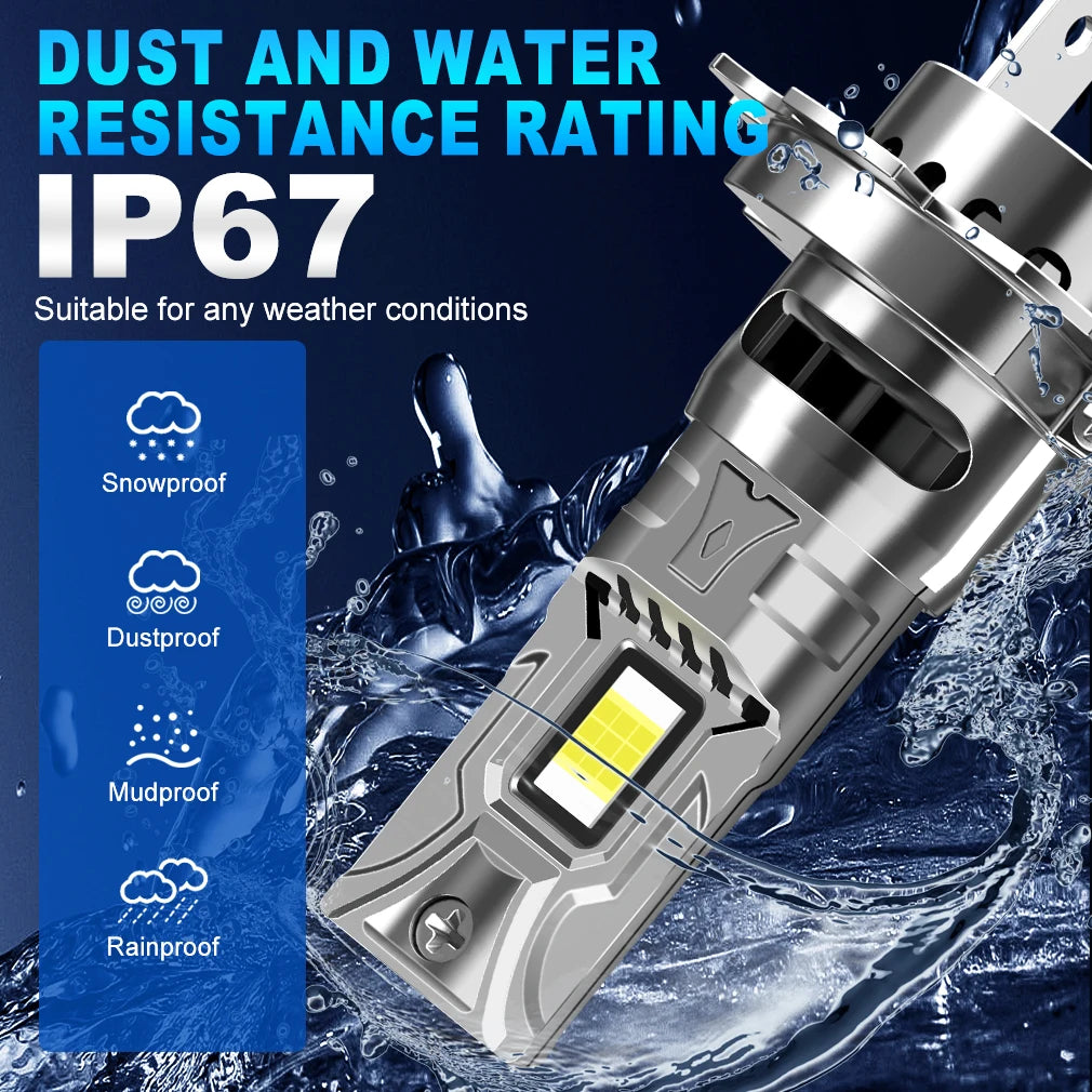 XSTORM H7 LED Headlight Bulbs H4 H11 9005 9006 LED Lights 120W 40000LM Car Turbo Lamps Wit