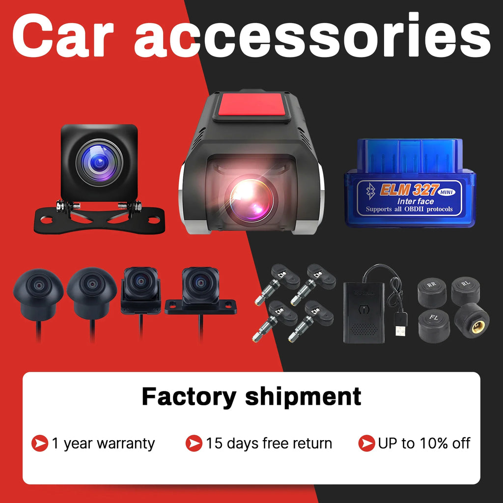 Car Radio For AHD 720P 1080P DVR And 360 Camera Built-in Sensor External Sensor TPMS