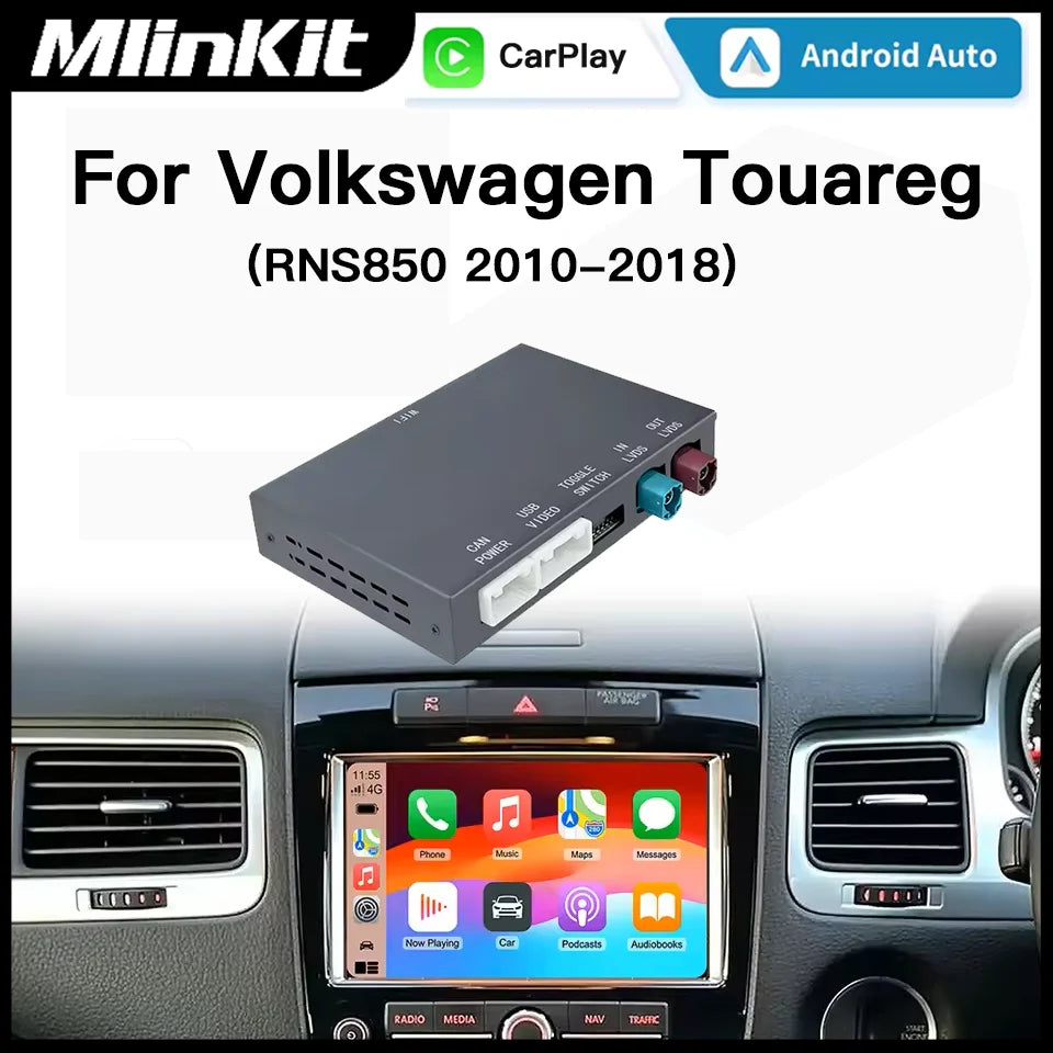 2026 New Wireless Carplay Android auto Modification Module for Volkswagen RNS850 Touareg 2