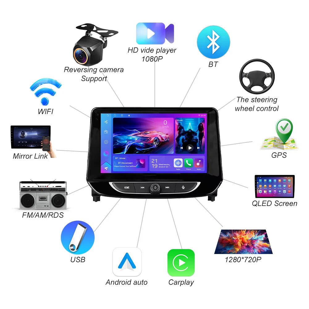 Android 16 For Chevrolet Onix 2020-2023 2024 2025 Car Radio Multimedia Video Player Naviga | AUTOKITSHOP