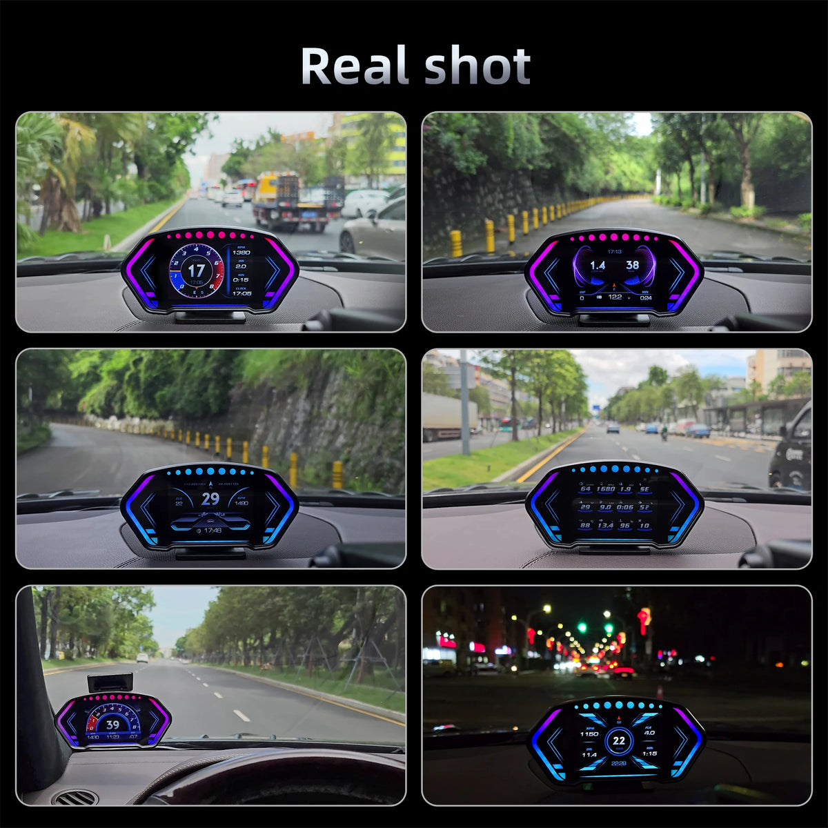 36 Functions P3 HUD OBD+GPS Dual System Car Head Up Display GPS Speedometer Tachometer Slope Met - Automotive LED Light