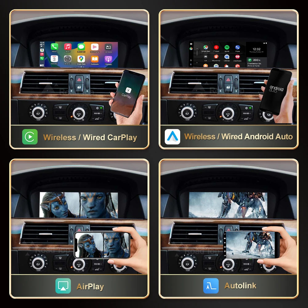 8.8' RoadTop Wireless CarPlay Android Auto For BMW 3 5 Series E90 E91 E60 E61 2005-2010 CC