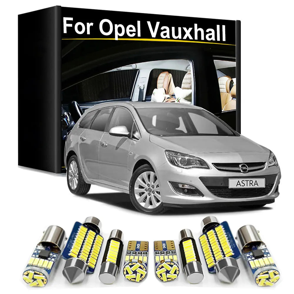 LED Interior Light Kit for Opel Vauxhall Corsa D E Astra G H J K Mokka Insignia Vectra Zafira A B C Meriva Signum Agi...