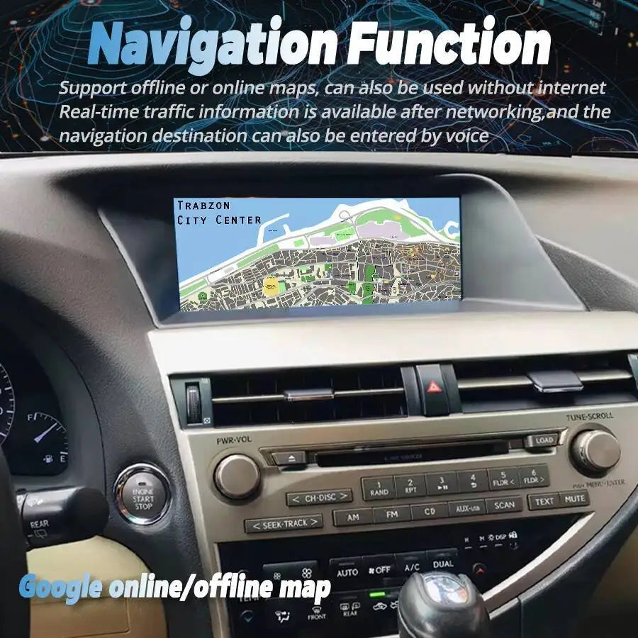 Car Multimedia Video Player For LEXUS RX270 RX350 2009 - 2015Android 14 DSP WirelessGPS Na
