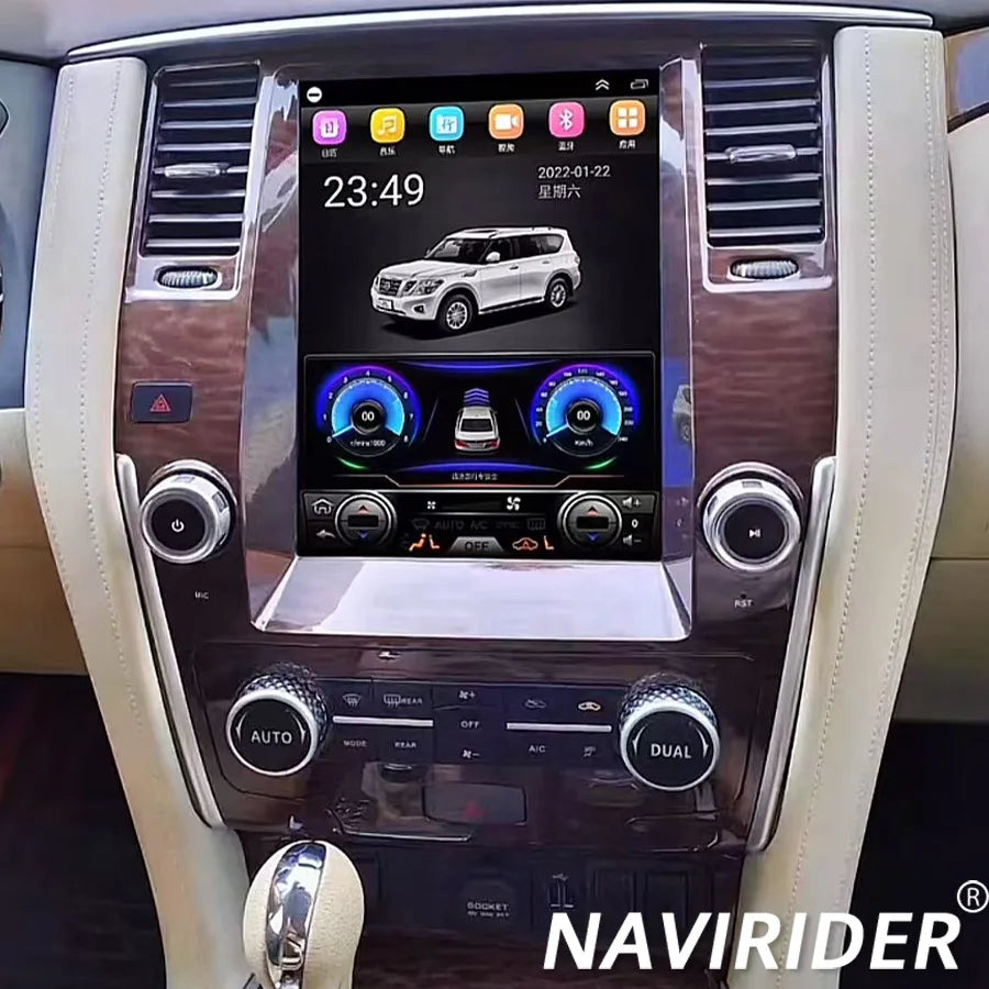 13.8inch Android 15 Touch Screen Car Radio For Nissan Patrol Y61 Y62 GPS Carplay Car Multi | AUTOKITSHOP