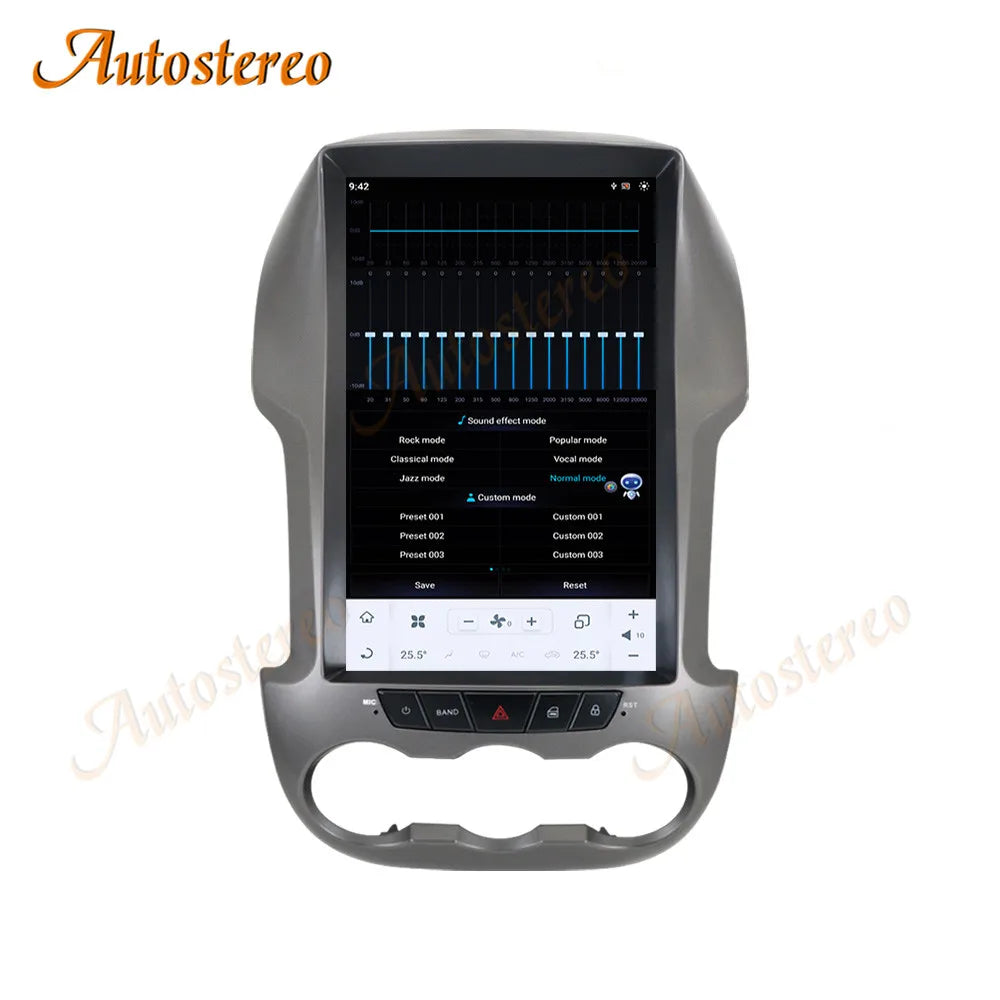 Vertical Screen Android 13 For Ford Ranger 2010-2015 Tesla Style Car GPS Navigation Head U