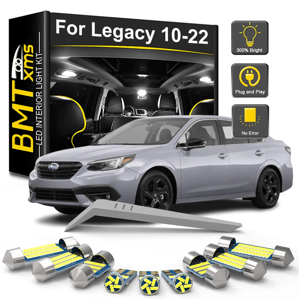 14-Piece LED Interior Light Kit for Subaru Legacy 2010-2016 - Canbus Dome Map Door Trunk Bulbs | AUTOKITSHOP