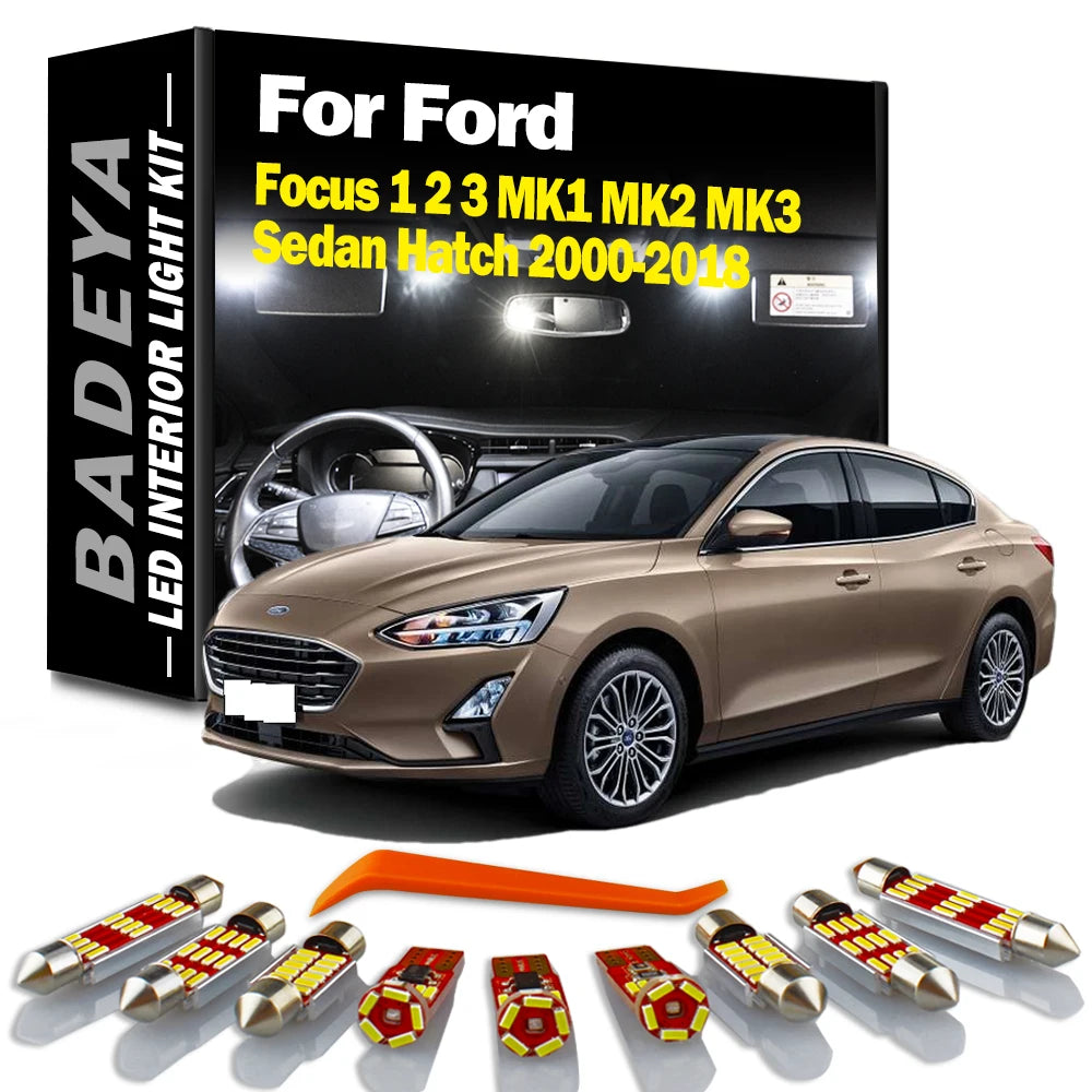 LED Interior Light Kit for Ford MK1 MK2 MK3 2000-2015 - Canbus Error-Free Interior Bulbs